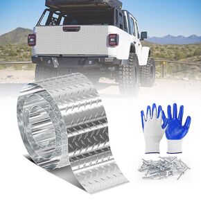 Diamond Plate Aluminum Sheet 0.045" 3003-H22 with Gloves/Rivets for RV Floor Repair, Truck Bed Liner, Garage, Boat Dock, Commercial Kitchen Use by DIY Owners & Professional Contractors 6x120in. in Saudi Arabia