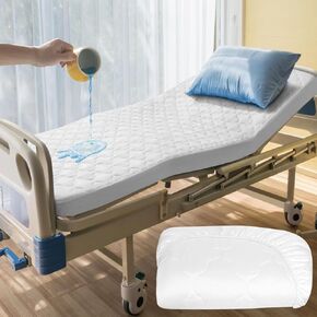 Waterproof Hospital Bed Sheets Mattress Cover Protector 36" x 80" x 14" Hospital Grade Incontinence Protection in Kuwait