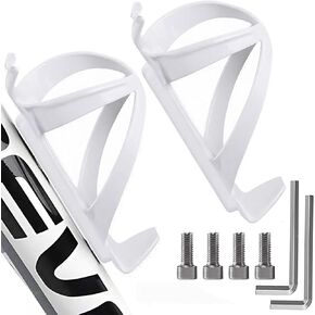 Bike Water Bottle Holders 2 Pack, Universal Bikes Cup Holders Cages, Ultra-Light Water Bottle Bike Cage with Stainless Steel Screws Tool, for Bicycle, Cycling, MTB, Road/Mountain Bikes - Black in Kuwait