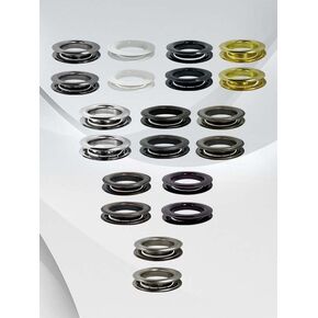 Micron Round #12 Brass Curtain Grommets and Plain Washers, Heavy Duty, Reliable, Durable, Nickel Plated 40 mm (1-1/2") (100 Pcs Set) in Kuwait