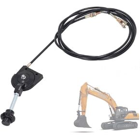 Excavator Throttle Control Cable, with Black Knob Universal Fit Quick Reponse Hand Locking Kit Replacement 2.5m Manual Flexible Wire for EX230 Motor Heavy Equipment Accessories in Kuwait