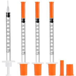30 PACK U-100 Syringes 30G 5/16" (8mm) 1ml/cc, Disposable Syringe, Lab Supplies, Individual Wrapped in Kuwait