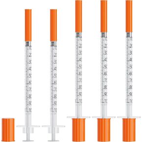 Syringes 1ml 31G 5/16" 8mm Needle U-100 1cc Syringe Disposable Lab Supplies, 100 Pack in Kuwait