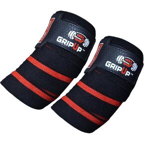 Fitness Elbow Wraps Weightlifting (Pair) 39" Adjustable Brace Joint Support Pain Relief Tendonitis Elbow Straps Weight Lifting Bench Press Gym Workouts Bands Men & Women in Saudi Arabia