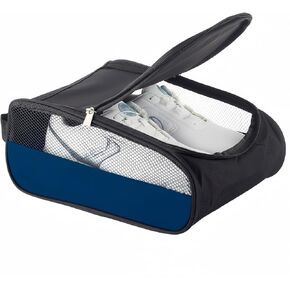 حقيبة أحذية الجولف للرجال للسفر، حقيبة حمل أحذية رياضية بسحاب في الهواء الطلق مع تهوية، حقيبة تخزين أحذية واقية مقاومة للماء وجيدة التهوية للنساء (أسود) in Kuwait