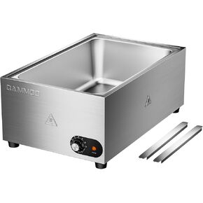 جهاز تدفئة الطعام بالبخار الكهربائي بقدرة 1200 واط، باين ماري 86-185 درجة فهرنهايت درجة حرارة قابلة للتعديل، بخار بوفيه من الفولاذ المقاوم للصدأ على سطح الطاولة، جهاز بخار الطعام التجاري لتقديم الطعام في المطاعم in Kuwait