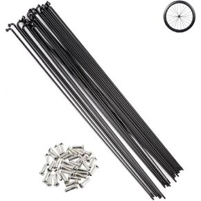 GODLIKE 36Pcs 14G 2mm Black Bicycle Steel Spokes 256-305mm Length with Copper Cap 36pcs Nipples for Bike Wheels Bike Accessories Durable and Easy to Install in Saudi Arabia