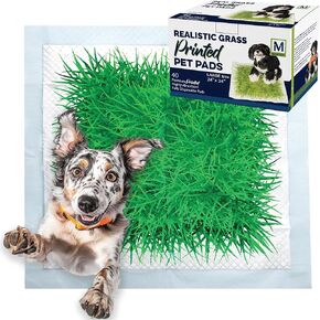 Big Dawg Pet Supplies Real Grass Printed Disposable Pet Pads. 24x24in Puppy Pee Pads for Dogs, Cats, and Small Animal Wee in Handy Grab-n-Go Box. Absorbent Potty Training, Housebreaking Supplies in Saudi Arabia