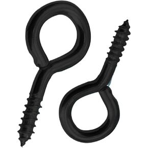 Screw Hooks,Metal in Cup, 5-50pcs Sheep Eye Eyelets Nail 1# 2# 6# 8# 16# Black Plated O Shape Self-Tapping Hook Screws(4 50pcs) in Kuwait