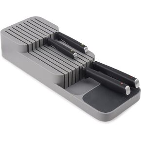 منظم السكاكين من جوزيف جوزيف، يحمل ما يصل إلى 9 سكاكين، منظم المطبخ وتخزين الأدراج - صغير الحجم، رمادي in Kuwait