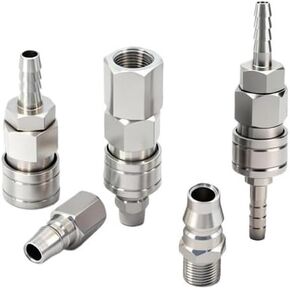 1 قطعة من الفولاذ المقاوم للصدأ C-Type 304 ذاتي القفل السريع موصل خرطوم الهواء التوصيل السريع موصلات هوائية ذكر وأنثى ملحقات ضاغط الهواء مقاومة درجات الحرارة العالية (Stainlesssteelpp10) in Kuwait