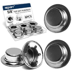 6 قطع أغطية محور صواميل مقاس 5/8 بوصة - مثبتات غسالة بالضغط من الفولاذ الزنبركي مع لمسة نهائية ميكانيكية من الزنك، مثبتات آمنة للشاحنات اليدوية، وصناديق التدحرج، وعربات العشب in Kuwait