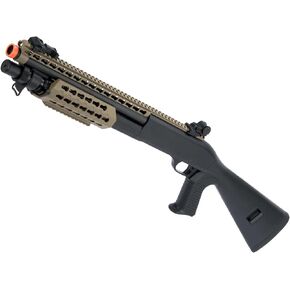 Evike Airsoft - CYMA Sport M3 3-Round Burst Multi-Airsoft Shotshell Loading Airsoft Shotgun (الطراز: مخزون كامل CQB مع Keymod/Tan) in Kuwait