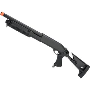 Evike Airsoft - CYMA Standard M870 3-Round Burst Multi-Airsoft Shotshell Loading Airsoft Shotgun (Model: Retractable Stock CQB) in Kuwait