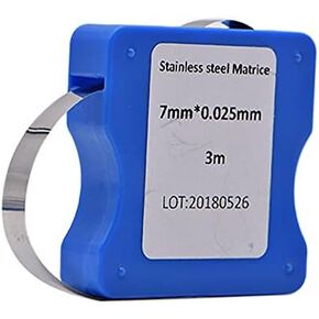 Dental 3 Meter Stainless Steel Matrice Bands 5mm/6mm/7mm Width 0.025mm Thichness, Good Elastic Steel Matrix Strips Roll Dental Matrix (5mm) in Kuwait