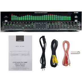 EQ8000 31-Band Digital Audio Processor with LED Spectrum Display, Optical & Coaxial Decoder, USB Playback, Multi-Input Sound Equalizer for Pro & Home Audio in Kuwait