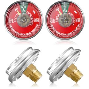 Xuhal 4 Pcs 1-100 Psi Water Fire Extinguisher Gauge for Stainless Steel Water Fire Extinguishers in Saudi Arabia