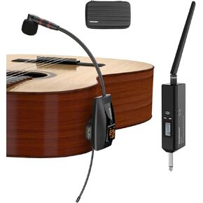 UHF Wireless Instrument Microphone for Guitar Accordion Banjo Violin Cello with Detachable Magnetic Clip, Pickup Mics System with Transmitter Receiver for Musicians,Performances,196ft Range in Kuwait