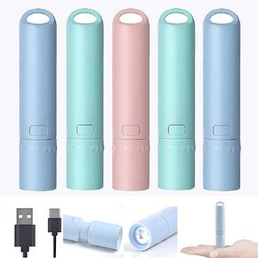 5pack مصابيح كهربائية صغيرة مصباحي LED ， USB C مصابيح فلاش قابلة لإعادة الشحن ， مصابيح كهربائية قابلة للتكبير في المنزل ، والطوارئ ، المخيمات المشي الكلب ， بالجملة للهدايا للأطفال in Kuwait