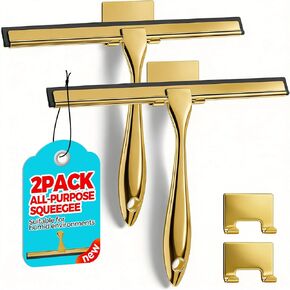 ممسحة دش للأبواب الزجاجية، ممسحة لزجاج الدش، وجدران البلاط لجميع الأغراض، والحمام، والنافذة، والزجاج والزجاج الأمامي للسيارة، والمرايا والفولاذ المقاوم للصدأ للمطبخ، 25.4 سم، فضي in Kuwait