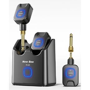 Wireless Guitar System 5.8GHz with 2000mAh Charging Case, 6 Channels, 30H Work Time, 24Bit Hi-Res Audio, Wireless Bass Transmitter Receiver for Electric Guitar Bass & Instruments in Kuwait