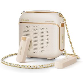 Wireless Voice Amplifier with 2 Magnetic Lavalier Mics, Charging &Storage,Teachers Voice Amplifier with Laple Mic Speaker,Mini Voice Amplifier for Classroom,Speech,Training Outdoor (Skin Tone) in Kuwait