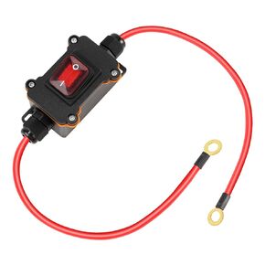 DC 12V Inline Switch – 25A Waterproof IP67 Inline Power Switch, Heavy Duty DPST Battery Disconnect Switchs with 10AWG Copper Cable for Automotive, Marine, RV & DIY in Saudi Arabia