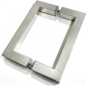 مقبض باب دش مربع مقاس 8 بوصات، مقابض بديلة للحمام من الخلف إلى الخلف، أجهزة سحب من الفولاذ المقاوم للصدأ 304 للانزلاق، باب دش زجاجي بدون إطار، أسود غير لامع مقاس 8 بوصات in Kuwait