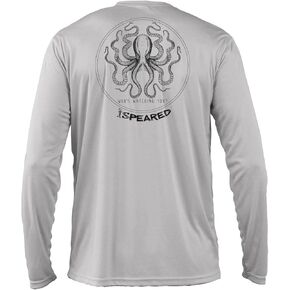 Spearfishing Octopus UV Sun Shirt: UPF 50+ Men's Long Sleeve Men’s Rash Guard for Scuba Diving, Fishing: Kraken in Saudi Arabia