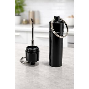 حافظة حامل الفيتامينات المحمولة ومنظم حاوية الزجاجة وتذكير للسفر - أسود in Kuwait