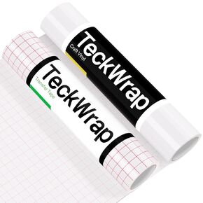 TECKWRAP Clear Vinyl Transfer Tape for Vinyl -12" x 50 FT w/Red Alignment Grid Transfer Paper, Medium Tack for Decals, Signs Stickers,Home Decor in Kuwait