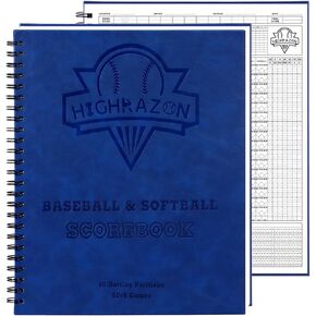 Premium Baseball Softball Scorebook, 65 Games 9+2 Extra Innings 16 Player Slots, Hard Cover Score Keeping Book for Stats, Baseball Score Book for Scorekeeper, Coach, Family in Kuwait