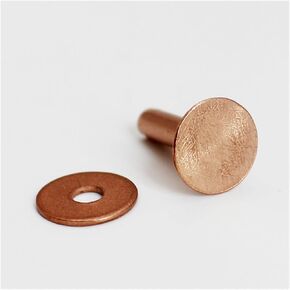 Yjin Store Copper Brass Hose Saddlers Rivets with Washers (Color : Copper, Size : 9x19mm 10 Sets) in Kuwait