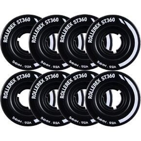 عجلات التزلج الدوارة Rollerex ST360 92A (8 عبوات) (خيارات الألوان) - للاستخدام الداخلي والخارجي - تستخدم لاستبدال عجلة التزلج الرباعية (أبيض برايم) in Kuwait