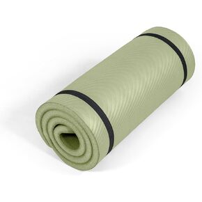 سجادة اليوغا بسمك 1 بوصة من Tone Fitness | بساط تمرين عالي الكثافة وغير قابل للانزلاق مع حزام حمل لليوجا والبيلاتس وتمارين الصالة الرياضية المنزلية | خيارات متعددة in Kuwait