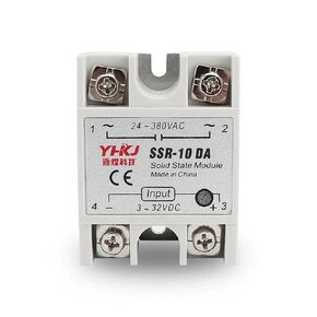 SSR-10DA SSR-25DA SSR-40DA 3-32VDC إدخال 24-380VAC إخراج DC إلى AC مرحلة واحدة تتابع الحالة الصلبة غلاف أبيض (10DA) in Kuwait