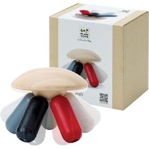 PlanToys Wooden Square Clutching Baby Toy (5245) | Sustainably Made from Rubberwood and Non-Toxic Paints and Dyes in Kuwait