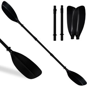 مجداف كاياك قابل للتعديل مقاس 62-87 بوصة مجداف كاياك من الفولاذ المقاوم للصدأ وشفرات من الألياف الزجاجية غير قابلة للانزلاق ومقبض كاياك مجذاف للشباب والكبار مع حقيبة حمل in Kuwait