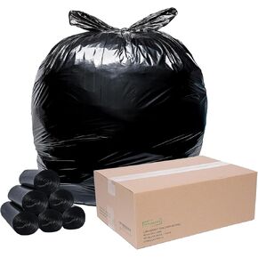 TYPLASTICS 40-45 Gallon Trash Bags Can Liners Heavy Duty 40x46" 1.5 Mil, Black 100 Count, Lawn and Leaf Bags in Kuwait