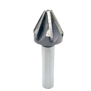 1pcs 60/90 Degrees Chamfer Milling Cutter TCT Straight Shank Carbide End Mill with Brazing Blade 4 Flute/6 Flute Chamfering Cutting Tool V Groove Router Bits(40mm-90degree) in Saudi Arabia
