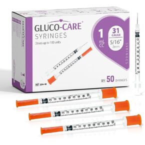 1ml /cc Syringes 31G x 5/16’’ (8mm), Orange Cap, Box of 50 pcs in Kuwait