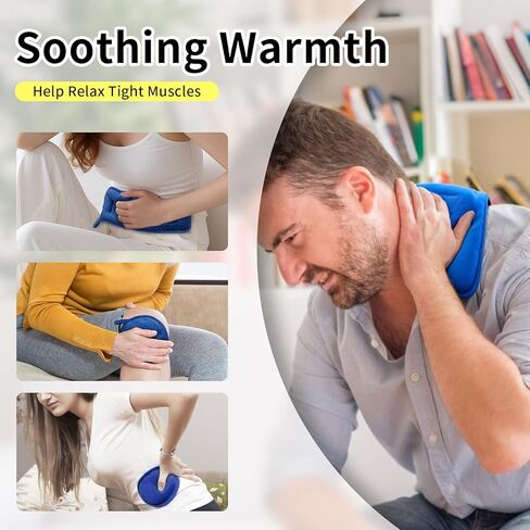حزمة صغيرة من وسادة تسخين الأرز بالميكروويف مع عبوات ضغط دافئة ورطبة قابلة للاستخدام في الميكروويف للاسترخاء والدفء وأكياس فول قابلة لإعادة الاستخدام، عبوة من 4 قطع معطرة وغير معطرة in Kuwait
