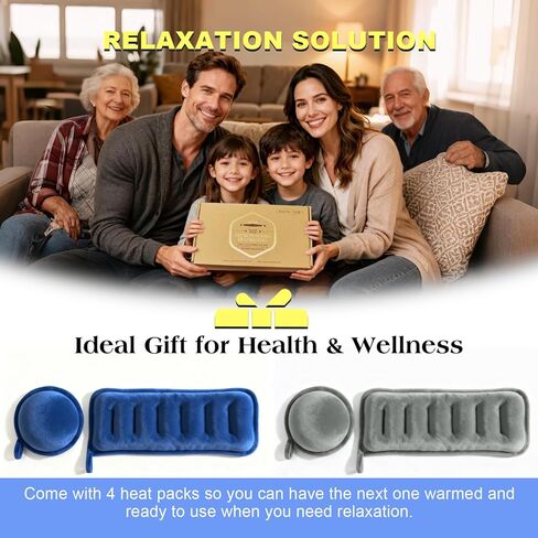 حزمة صغيرة من وسادة تسخين الأرز بالميكروويف مع عبوات ضغط دافئة ورطبة قابلة للاستخدام في الميكروويف للاسترخاء والدفء وأكياس فول قابلة لإعادة الاستخدام، عبوة من 4 قطع معطرة وغير معطرة in Kuwait