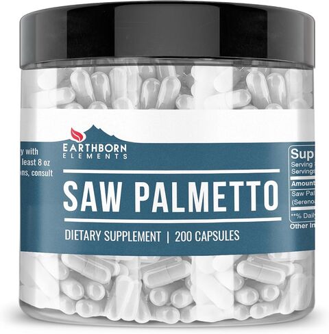 Earthborn Elements Saw Palmetto 200 كبسولة، نقية وغير مخففة، بدون إضافات in Saudi Arabia