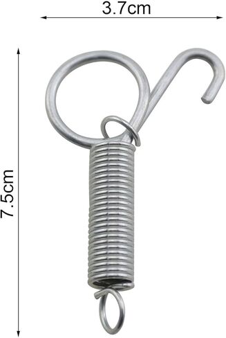 TAODAN 10PCS Silver Spring Hook 7.5cm Length Multipurpose Pet Cage Door Fastener Industrial Hardware Latch in Saudi Arabia