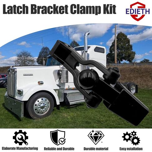 2PCS K147-107 315-5402 Hood Latch for Kenworth T600A T800 W900 C500 1985-2005 Latch Bracket Clamp Kit, Ball Style Hood Hook Replacement in Kuwait