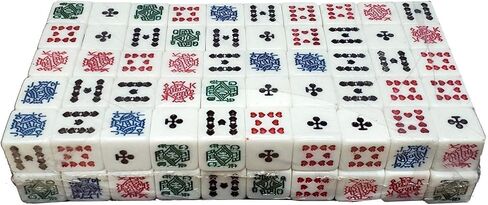 Cyber-Deals 100 Poker Dice White Squared Corner Bulk Block Pack - New Club Ace Design for 2020 in Saudi Arabia