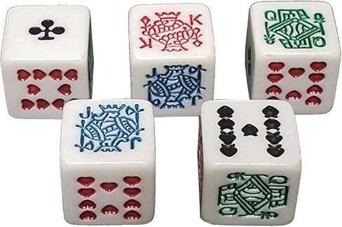 Cyber-Deals 100 Poker Dice White Squared Corner Bulk Block Pack - New Club Ace Design for 2020 in Saudi Arabia