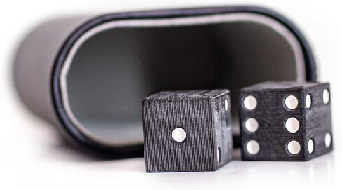 Carbon-By-Charlie Solid Carbon Fiber Dice Set – Set of 2 Premium Craps Dice for Adults – Deluxe Dice Pair for Backgammon, Yahtzee, Craps and Other Dice Games in Kuwait