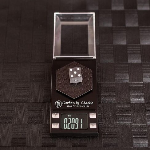 Carbon-By-Charlie Solid Carbon Fiber Dice Set – Set of 2 Premium Craps Dice for Adults – Deluxe Dice Pair for Backgammon, Yahtzee, Craps and Other Dice Games in Kuwait